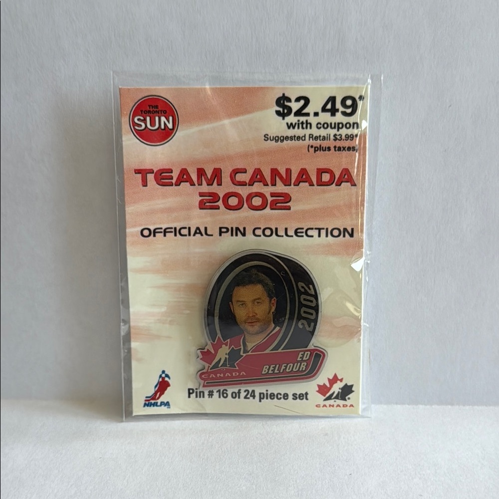 Ed Belfour 2002 Team Canada Collectors Pin / Pin #16